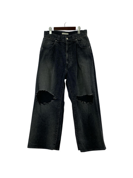 Jieda デニム・ジーンズ DAMAGE ONE TUCK WIDE STRAIGHT DENIM