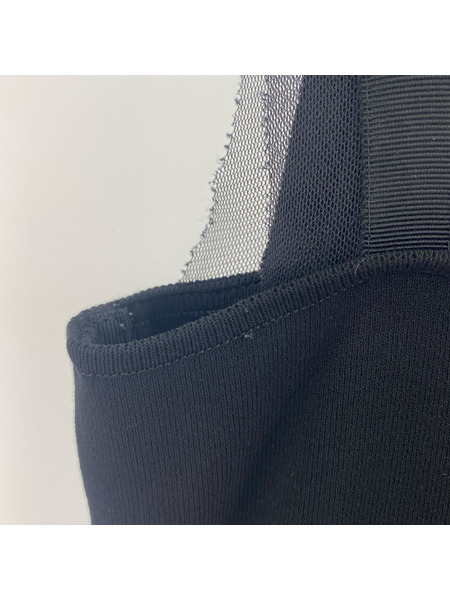 FOXEY ノースリーブワンピース リボンレース 黒[値下]