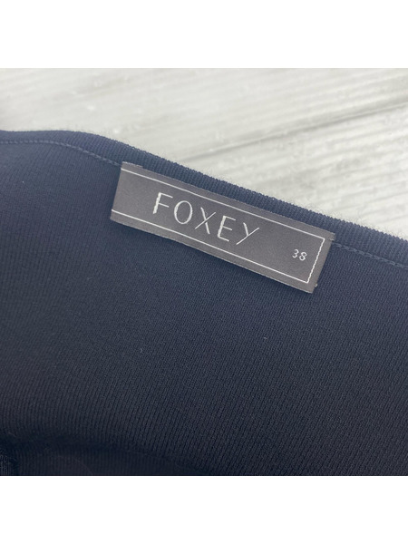 FOXEY ノースリーブワンピース リボンレース 黒[値下]