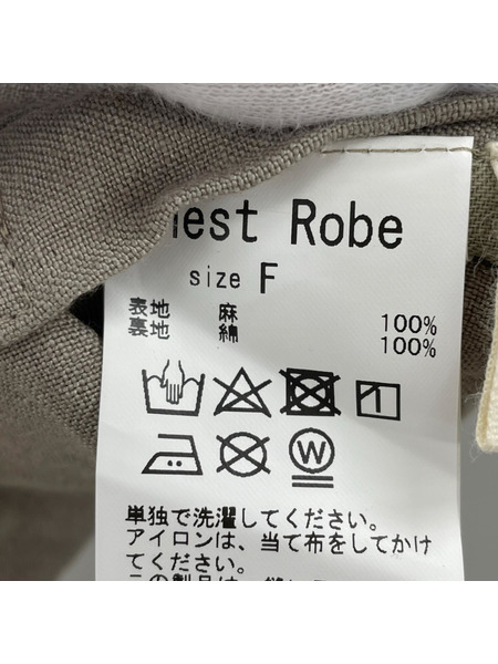 nest Robe ジレ・ベスト リネン ベージュ F