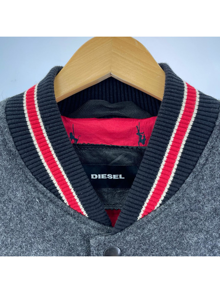 ジャケット ウールスタジャン 黒 L