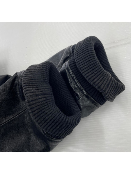 ジャケット ウールスタジャン 黒 L