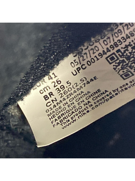 NIKE スニーカー AIR JORDAN 1 HIGH OG メタリックブラック 26.0cm