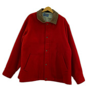 PENDLETON ジャケット 70s USA製 レザーカラーウールジャケット/RED