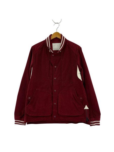 WHITE MOUNTAINEERING ジャケット コーデュロイ切替 ブルゾン レッド