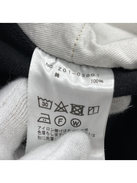 COMOLI 24ss デニムベルテッドパンツ 3 ブラック Z01-03001
