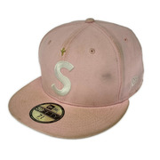 Supreme キャップ Gold Cross S Logo New Era pink
