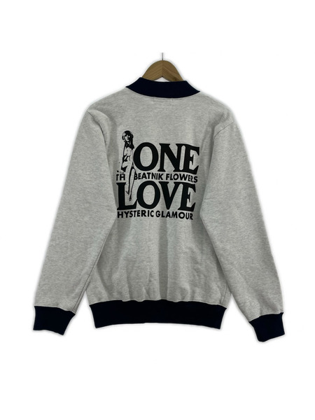 HYSTERIC GLAMOUR スウェット・トレーナー ONE LOVE ハーフスナップスウェット グレー