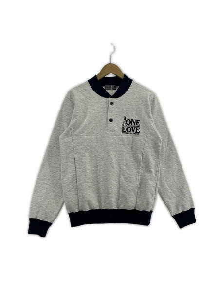 HYSTERIC GLAMOUR スウェット・トレーナー ONE LOVE ハーフスナップスウェット グレー