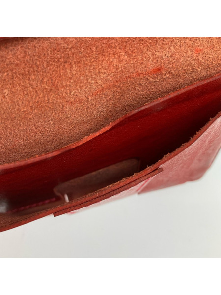 コンパクトウォレット 池之端銀革店 カードケース 赤系