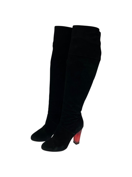 KATIA LOMBARDO ブーツ スエード ロングブーツ 黒