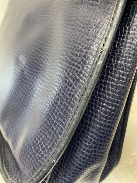 Christian Dior CDロゴ フラップ ショルダーバッグ ネイビー