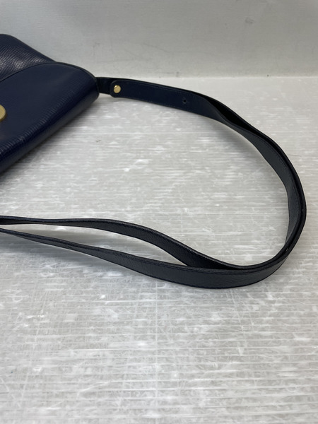 Christian Dior CDロゴ フラップ ショルダーバッグ ネイビー