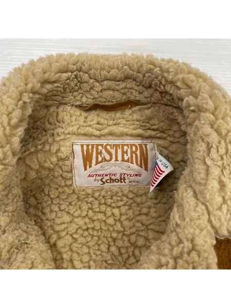 schott ジャケット WESTERN スエード ボア ランチコート