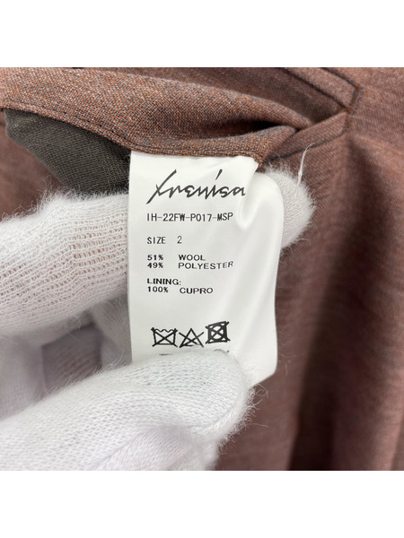 パンツ IRENISA SEMI FLARED PANTS 2 ブラウン