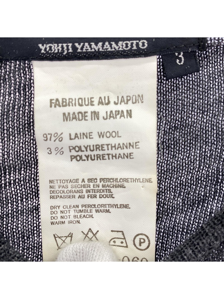 Yohji Yamamoto ジャケット 変形カーディガン/グレー/3