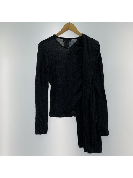 Yohji Yamamoto ジャケット 変形カーディガン/グレー/3