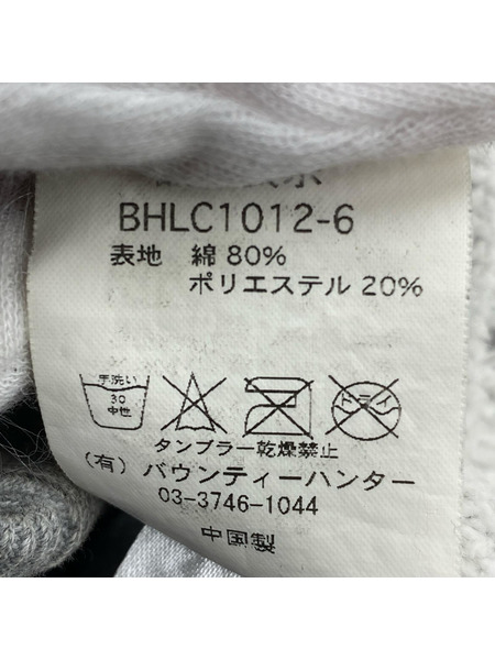 00s BOUNTY HUNTER バッククロスボーンスカル ジップパーカー S グレー