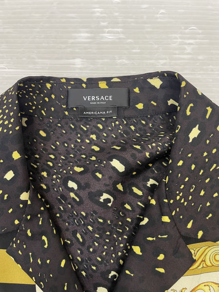 VERSACE シルク100％ バロックモザイク 総柄シャツ 40 A88738 A88738