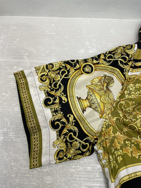 VERSACE シルク100％ バロックモザイク 総柄シャツ 40 A88738 A88738