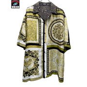 VERSACE シルク100％ バロックモザイク 総柄シャツ 40 A88738 A88738