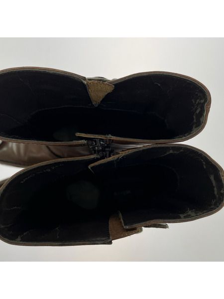 ブーツ MADORAS サイドジップブラウン (24.0)