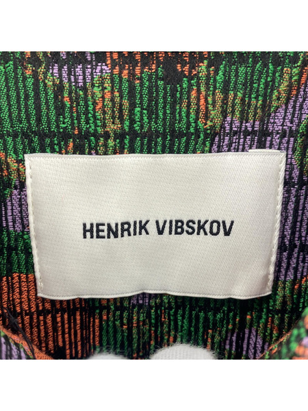 Henrik Vibskov 長袖ワンピース ジャガードワンピース S マルチ 総柄