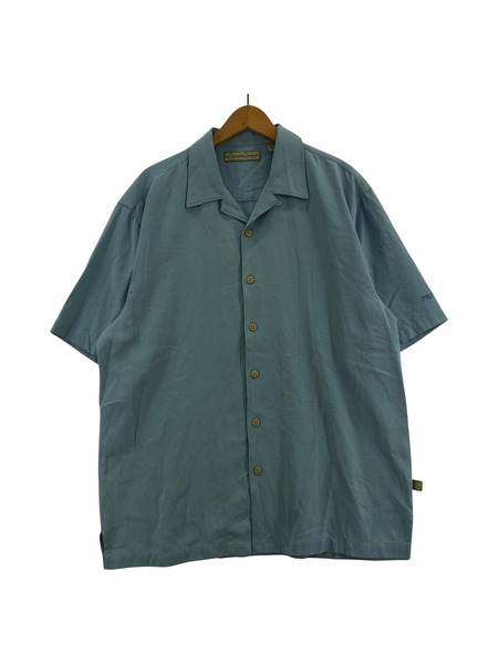 OLD・VINTAGE 半袖シャツ 90s S/Sシルクシャツ ブルー