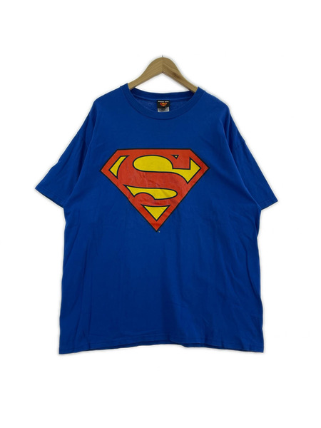 OLD・VINTAGE WARNERS BROS. SUPERMAN ロゴ TEE 青 (XL)[値下]