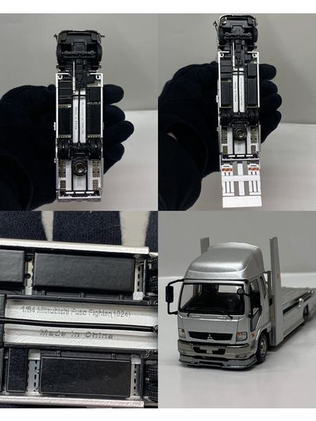 GCD 1/64 三菱FUSOトラック ダブルデッカートレーラー シルバー KS032-312 開封品 ゲインコーププロダクツ みつびし ふそう 扶桑  