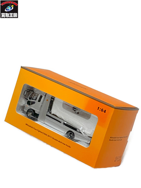 GCD 1/64 三菱FUSOトラック ダブルデッカートレーラー シルバー KS032-312 開封品 ゲインコーププロダクツ みつびし ふそう 扶桑  