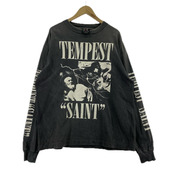 SAINT MICHAEL 24AW LS TEE/TEMPEST/BLACK L SM-YS1-0000-011