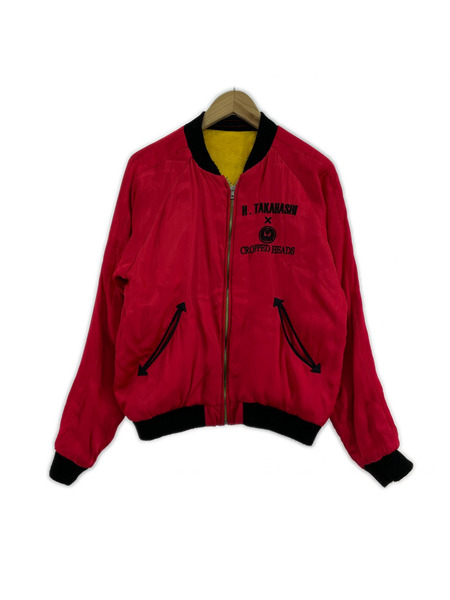CROWS×CROPPED HEADS リバーシブルスカジャン M イエロー×レッド[値下]