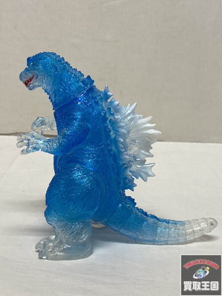 ミニフィギュア ソフビ　ゴジラ　クリアブルー
