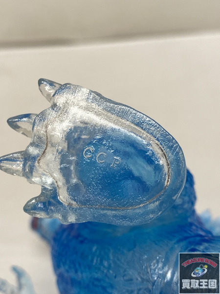 ミニフィギュア ソフビ　ゴジラ　クリアブルー