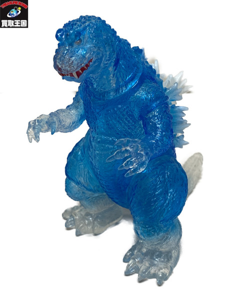 ミニフィギュア ソフビ　ゴジラ　クリアブルー