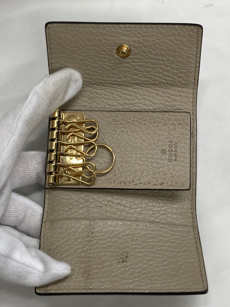 GUCCI GGマーモント レザー 6連キーケース