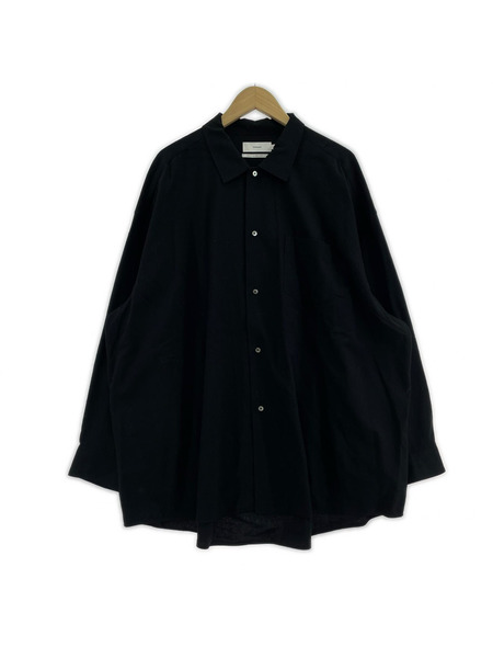 graphpaper 25ss Silk Noil Viscose Sleeping Shirt 1 ブラック[値下]