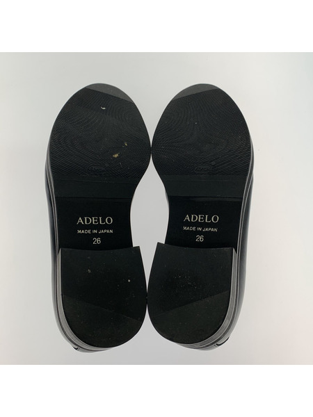 ADELO 日本製 2502 タッセルローファー ブラック 26