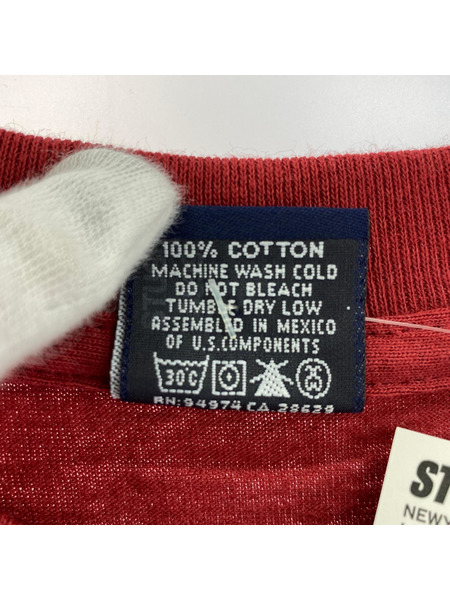 STUSSY　紺タグ　CHOPPER Tシャツ　レッド　XL