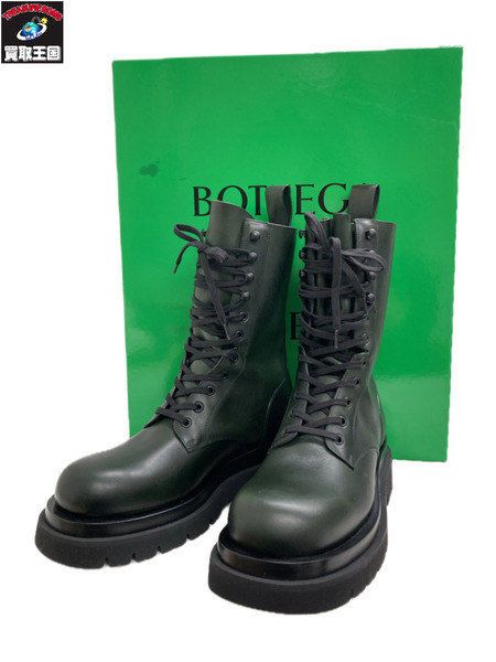 BOTTEGA VENETA レースアップブーツ グリーン (42)