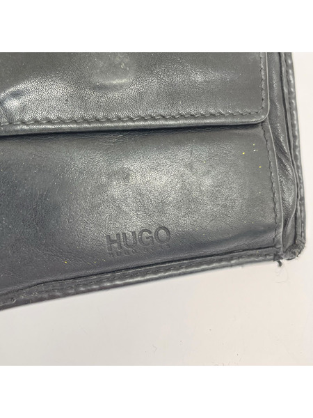 HUGO BOSS コンパクトウォレット 黒/レザー