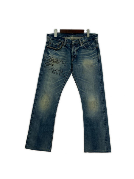 HYSTERIC GLAMOUR デニム・ジーンズ ストレートデニムパンツ スタッツ