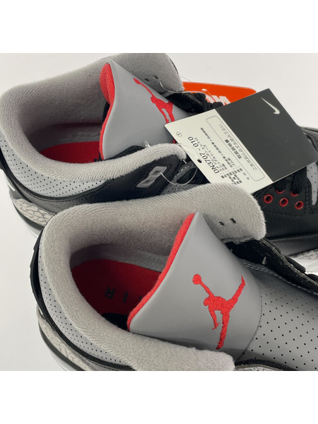 NIKE DN3707ー010AIR JORDAN 3 RETRO OG BLACK CEMENT (26.5)[値下]