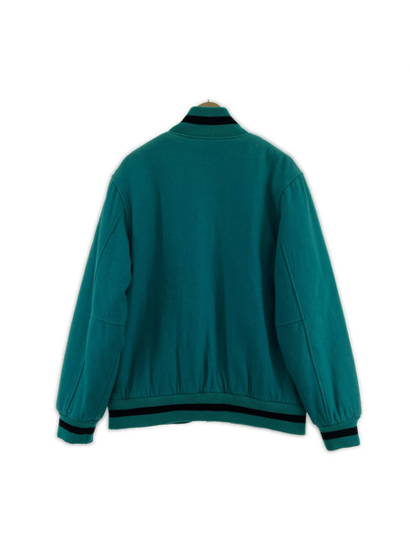 STUSSY Big S Letterman ワッペンスタジャン L ターコイズ