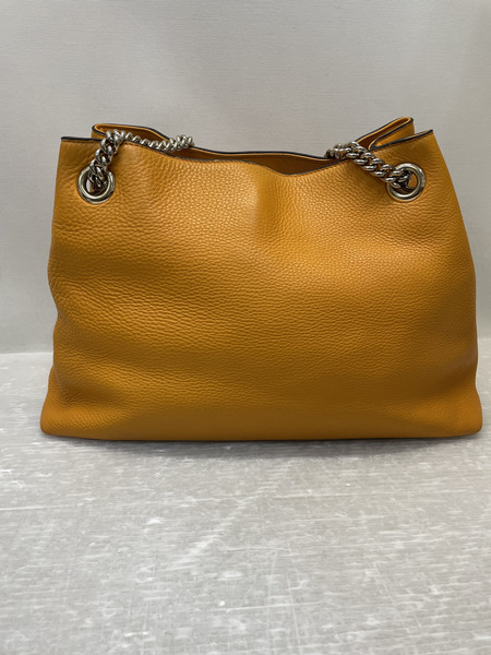 GUCCI ソーホー インターロッキングG チェーントートバッグ オレンジ[値下]