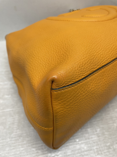 GUCCI ソーホー インターロッキングG チェーントートバッグ オレンジ[値下]