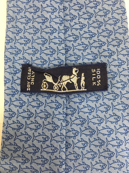 HERMES　ネクタイ　ブルー
