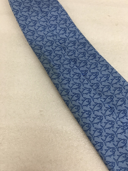 HERMES　ネクタイ　ブルー