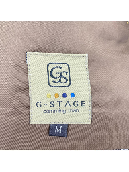 テーラードジャケット・ブレザー G-STAGE ヘリンボーン ベージュ (M)